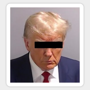 DONALD TRUMP MUGSHOT Censored Sticker